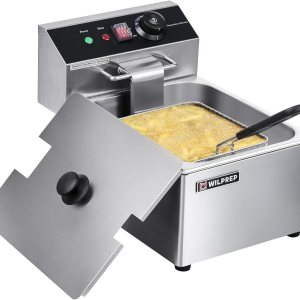 WILPREP Freidora eléctrica, freidora comercial de 10 libras con tanque extraíble, máquina de freír cocina con certificación ETL para uso doméstico, WILPREP Freidora eléctrica, freidora comercial de 10 libras con tanque extraíble, máquina de freír cocina con certificación ETL para uso doméstico,