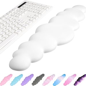 VAIPI Reposamuñecas para teclado, almohadilla de piel sintética para teclado de nube, reposamuñecas con base antideslizante para aliviar el dolor de VAIPI Reposamuñecas para teclado, almohadilla de piel sintética para teclado de nube, reposamuñecas con base antideslizante para aliviar el dolor de