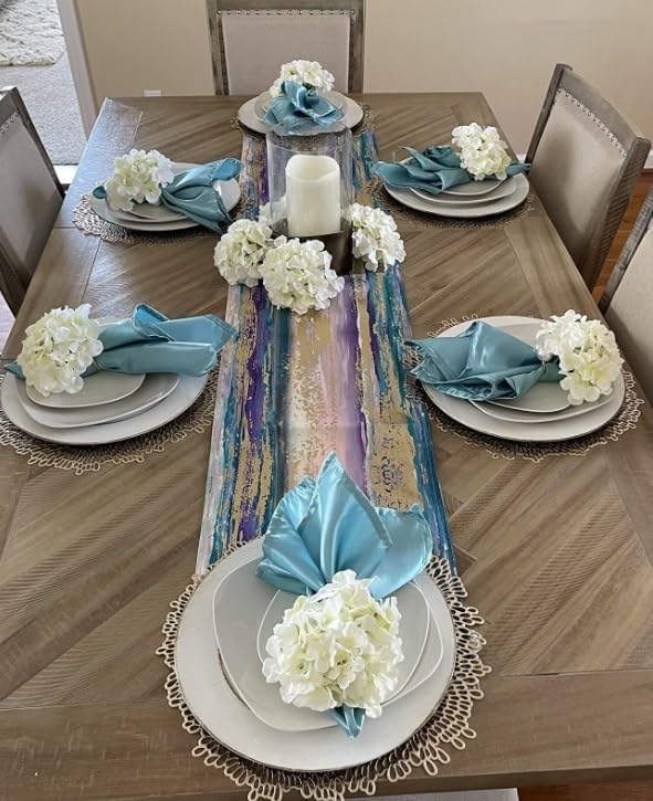YOUR CHAIR COVERS – Servilletas de tela de satén lavables de gran tamaño de 20 pulgadas, con dobladillo, reutilizables, para restaurantes, cenas,