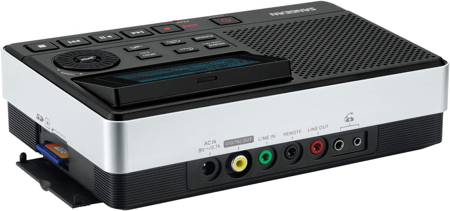 Sangean DAR-101 grabadora digital profesional de MP3, negro