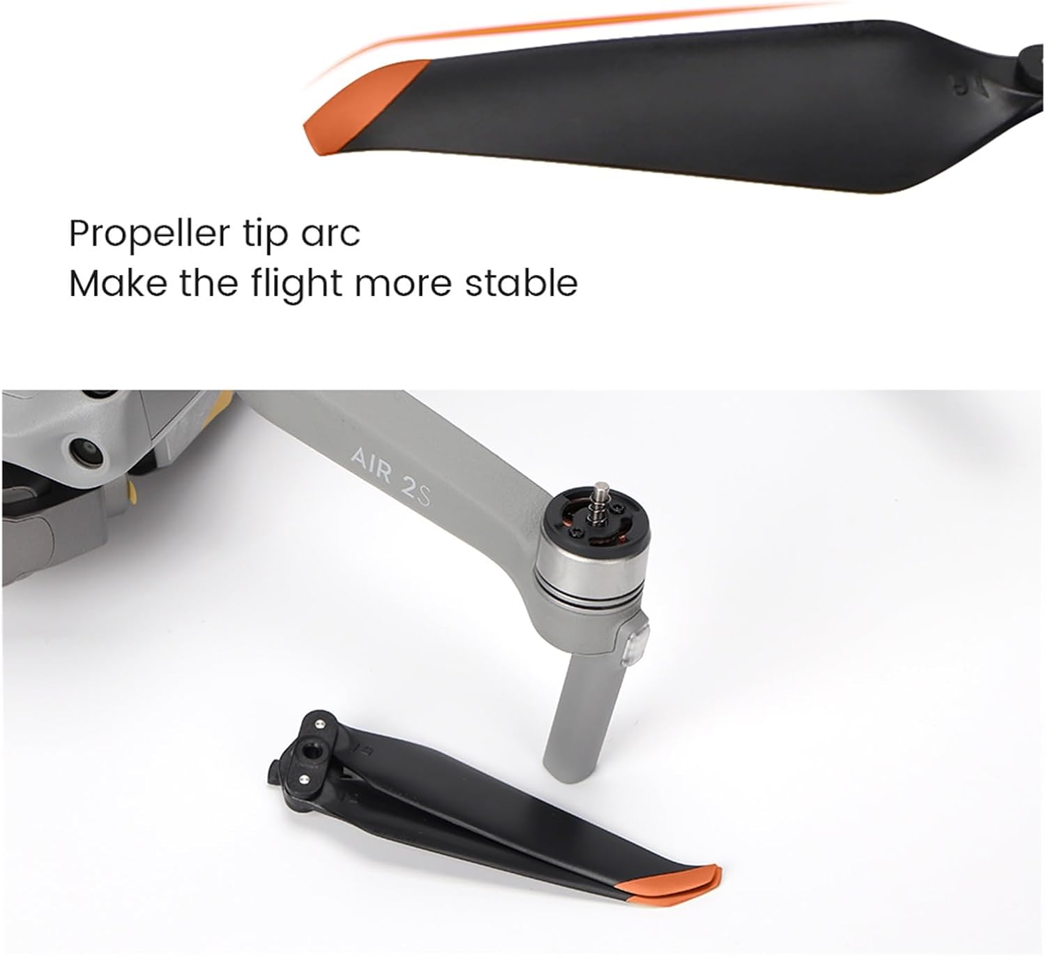 (10Pcs) Drone Propellers for Air 2S Low Noise Spare Blades Replacement Quick-Release Props for D-JI Mavic Air 2 Accessory (Color  10pcs(Silver))