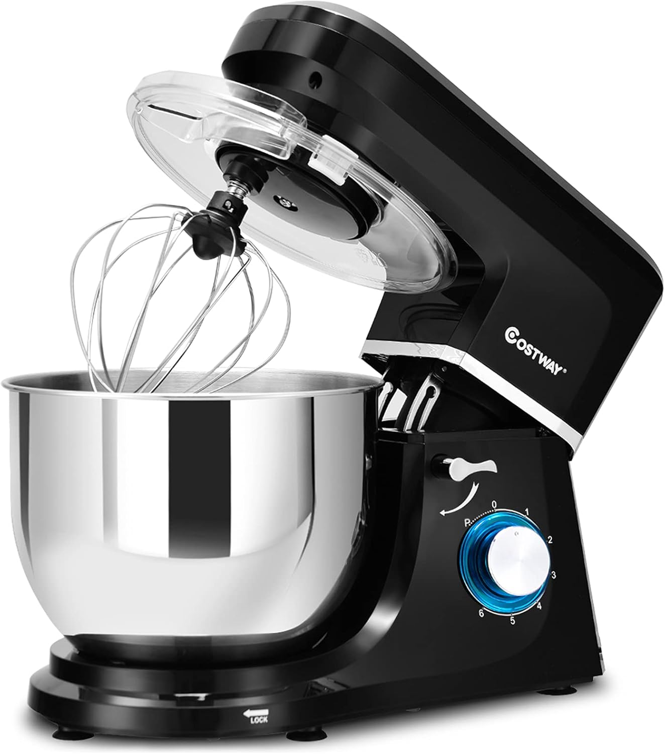 ARLIME Batidora de pie profesional, 7.5 cuartos de galón 660 W, mezclador de alimentos de cabeza inclinable, mezclador eléctrico multifuncional de