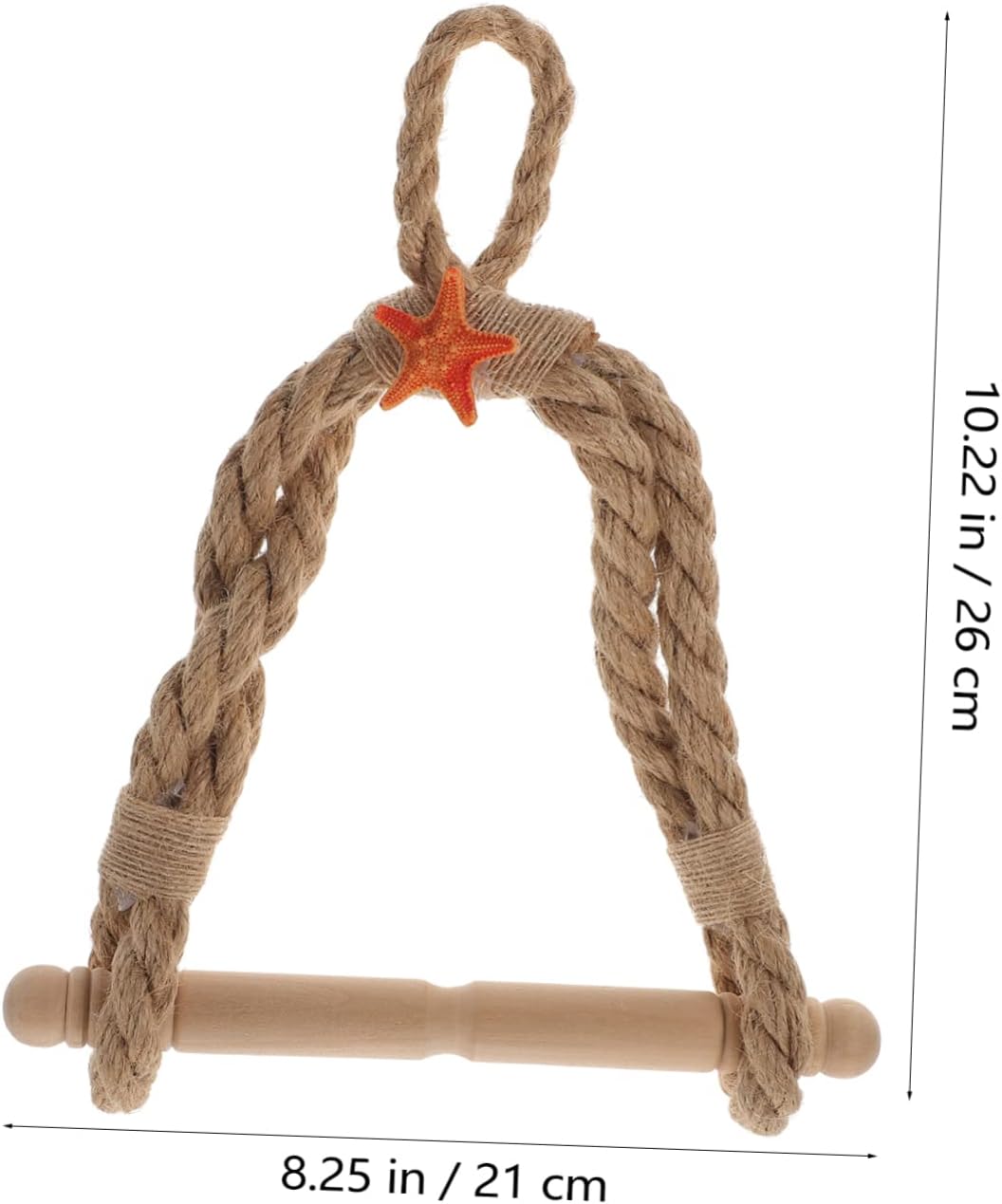 HOMSFOU Soporte para toallas de papel de cordel, soporte rústico para toallas de mano, soporte de papel higiénico de granja, anillo para toallas de