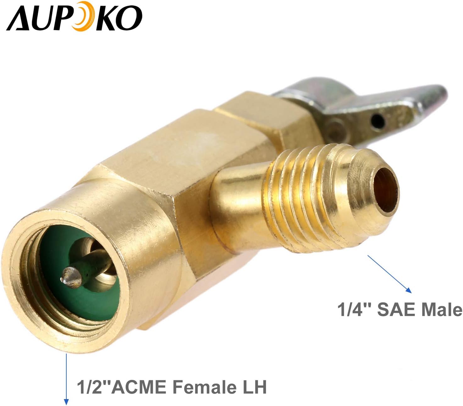 Aupoko Adaptadores AC R134A Acopladores rápidos con kit de válvula de grifo de lata, accesorios de adaptador R134A ajustable, acoplador rápido,