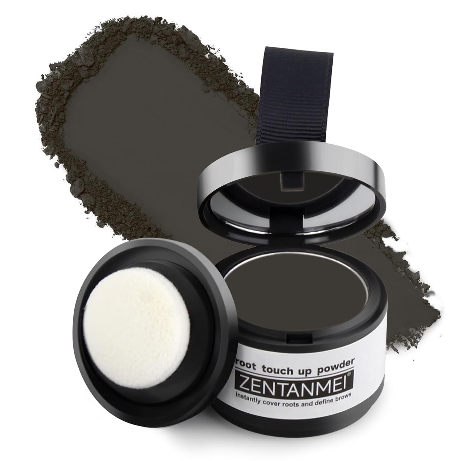 Polvo de retoque de raíz de línea capilar al instante para adelgazar la línea capilar para cubrir la línea capilar y oculta la pérdida de cabello,