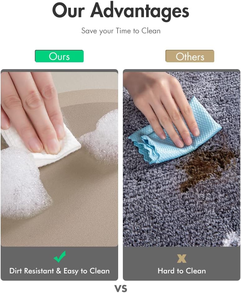 MontVoo Tapete de baño, absorbente, antideslizante, de secado rápido, resistente a las manchas, tapete de baño para suelo de baño, alfombra de ducha