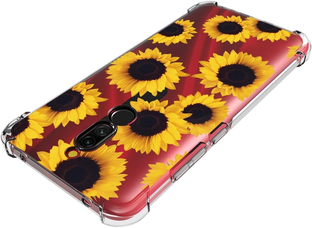 Sidande Funda para Redmi 8A, Redmi 8 A MZB8458IN Funda para niñas y mujeres, transparente floral, suave, flexible, TPU delgada, funda protectora