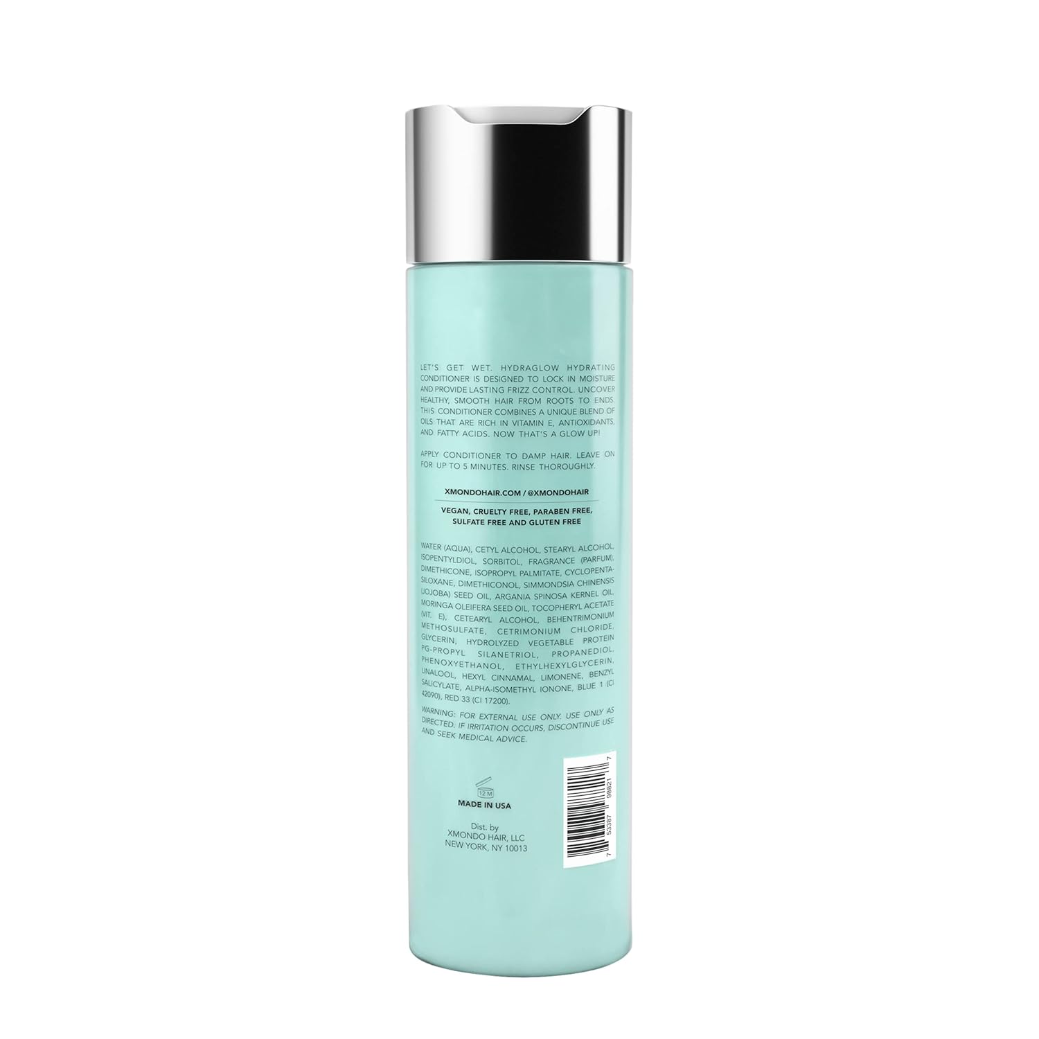 XMONDO Hair Hydraglow acondicionador hidratante  Fórmula vegana con aceites de jojoba, argán y moringa para bloquear la humedad, controlar el