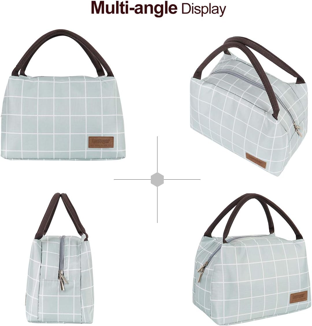 Bolso Buringer térmico reutilizable con aislamiento, para preparación de comidas en recipiente, térmico, para hombre y mujer, para el trabajo,