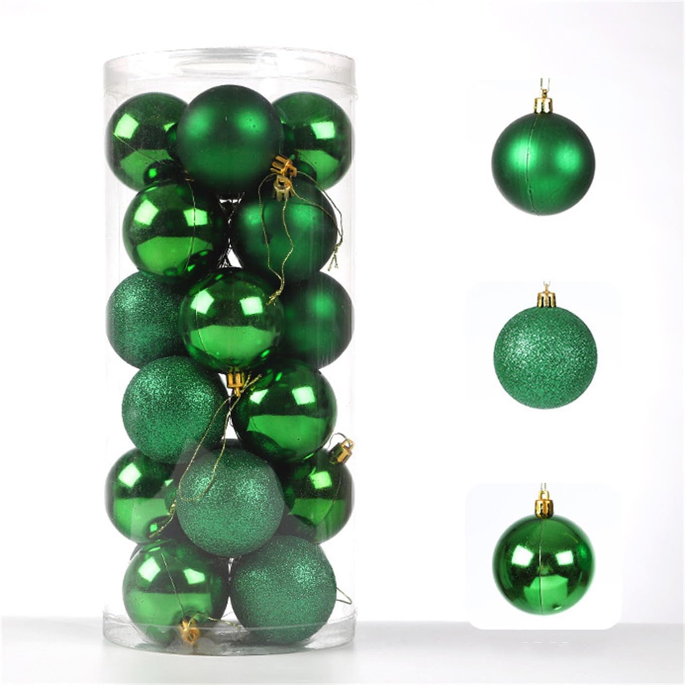 24 adornos de bola de Navidad de 2.36 pulgadas para decoración del árbol de Navidad, juego de bolas de Navidad inastillables para Navidad,