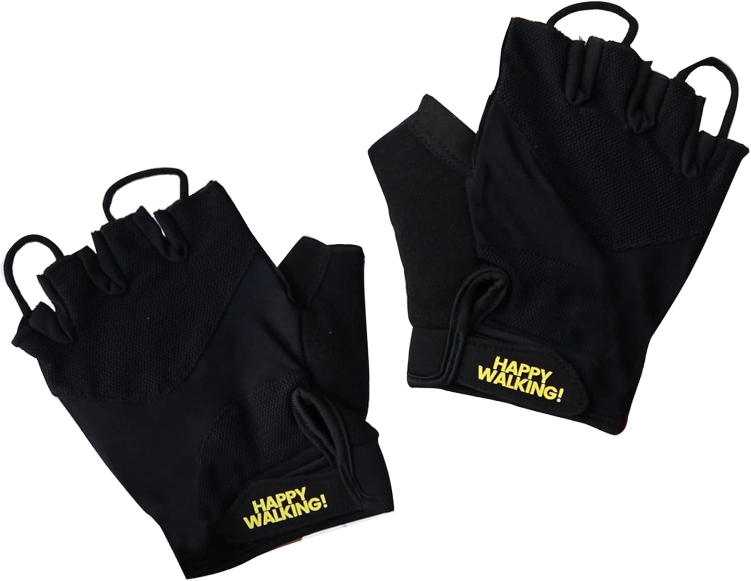 Walk at Home Guantes de entrenamiento negros para caminar feliz, guantes de ejercicio para mujeres y hombres, ideales para gimnasio, caminar, en
