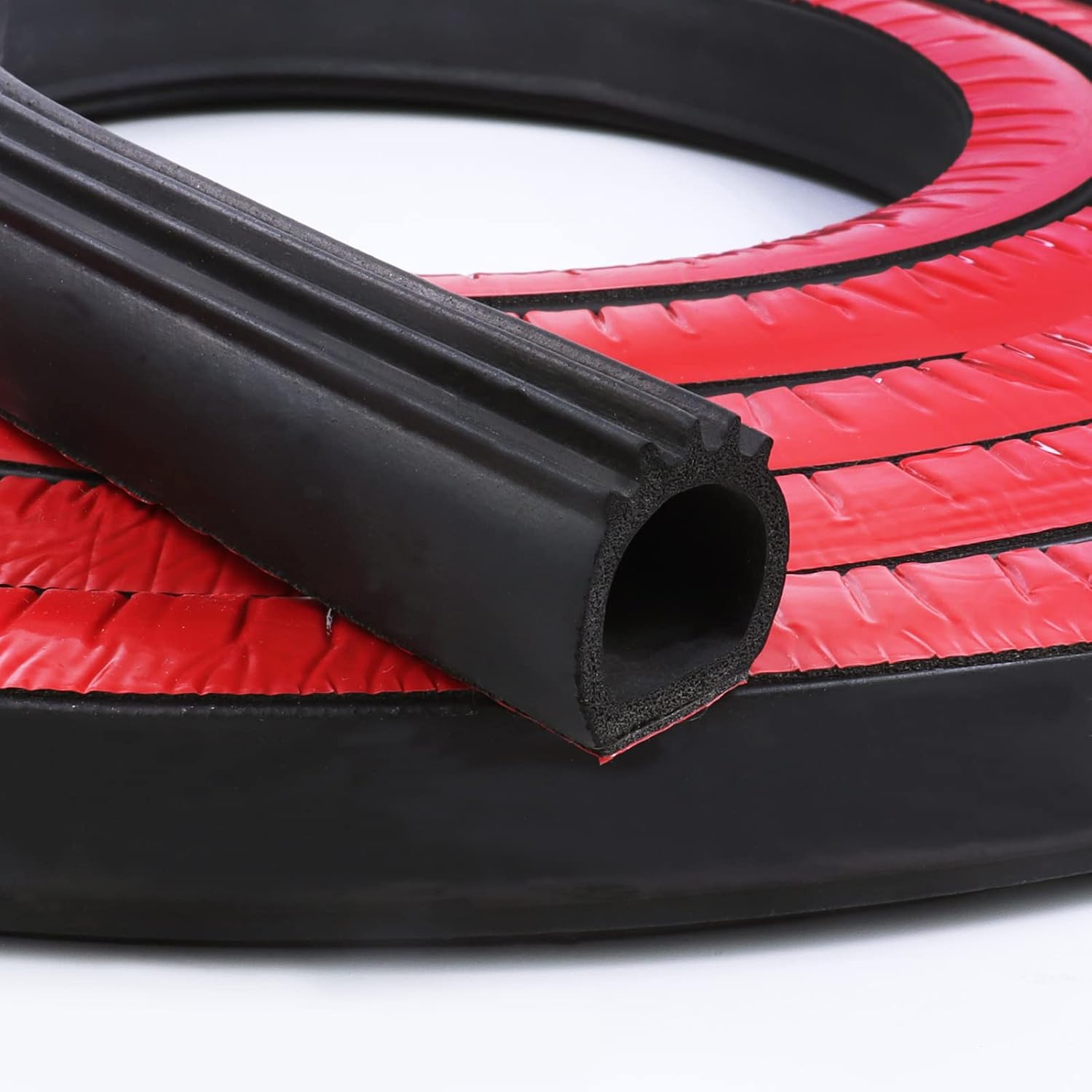 Tira de sello de goma para puerta en forma de D, sello deslizante de 1 pulgada, goma EPDM autoadhesiva, resistente para automóviles, camiones,