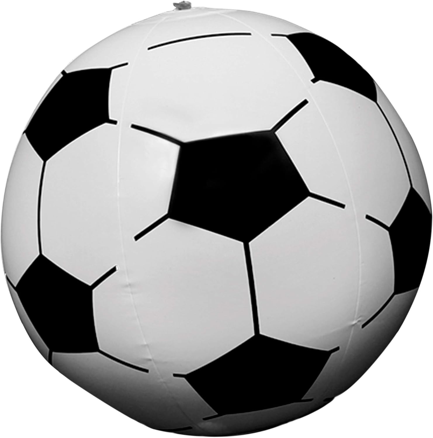 Paquete de 12 pelotas de fútbol inflables gigantes de 16 pulgadas en blanco y negro