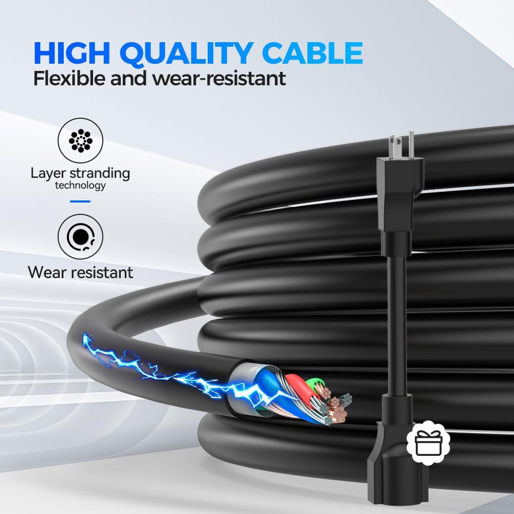 Cargador eléctrico portátil de nivel 2 de 110 V240 V, 6-16 A, ajustable, J1772 con cable de carga de 25 pies, NEMA 6-20 y 5-15 estación de carga