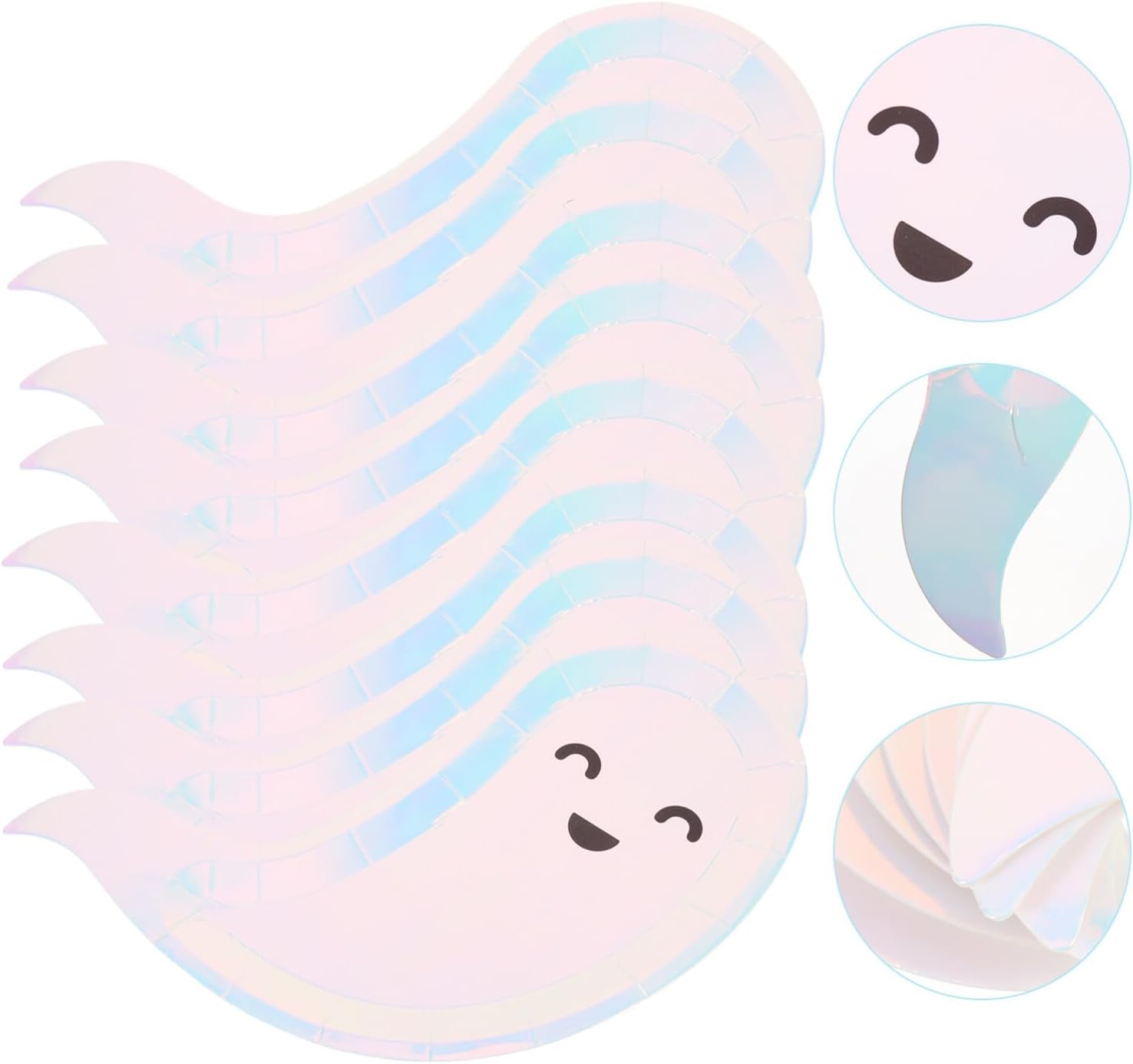 Healifty 16 platos de Halloween, platos de fantasma, platos de fiesta con temática de fantasmas, platos de papel para fiesta de cumpleaños