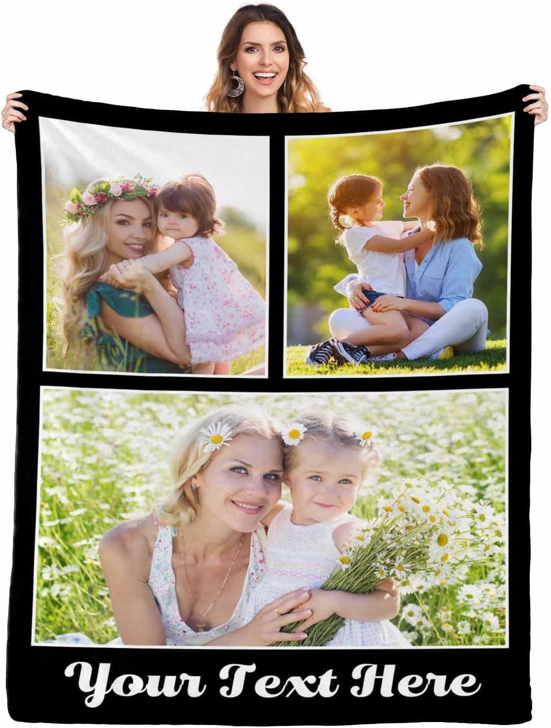 Enjoyyjl Crea tu propia manta de fotos personalizada con imagen personalizada, cumpleaños para cualquier ocasión, crea recuerdos duraderos con