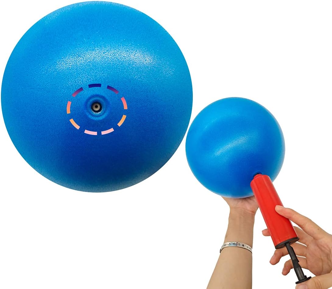 Mini pelota de yoga de ejercicio de pilates, pequeña pelota inflable de yoga de ejercicio de 6 pulgadas, equipo de entrenamiento básico y terapia