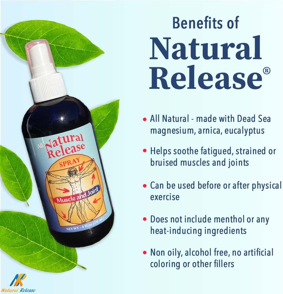 Four Oaks Farm Ventures, Spray muscular y articular de liberación natural para humanos  para dolor de espalda, rodillas, caderas, calambres