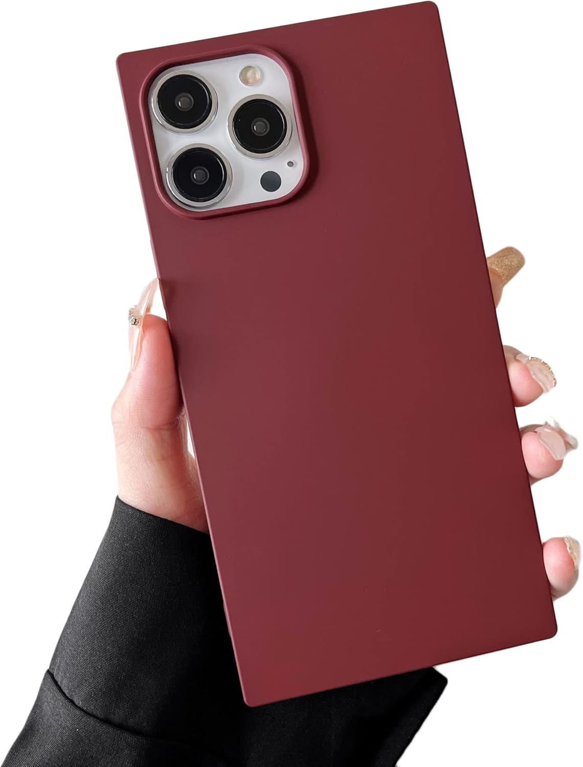 COCOMII Funda cuadrada compatible con iPhone 14 Plus, compatible con MagSafe, silicona, delgada, mate, suave al tacto, forro de microfibra,