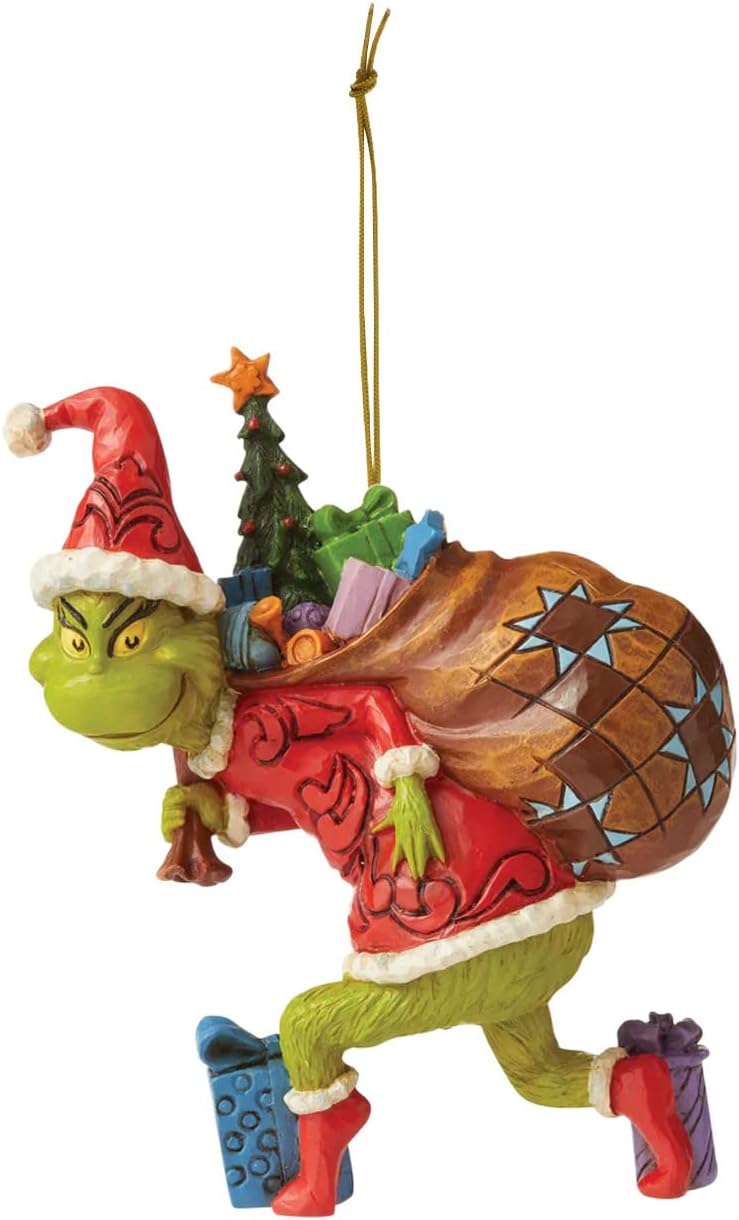 Adorno colgante de árbol de Navidad, divertido colgante decorativo de Navidad con diseño de monstruo de pelo verde, 1 pieza de regalo colgante de