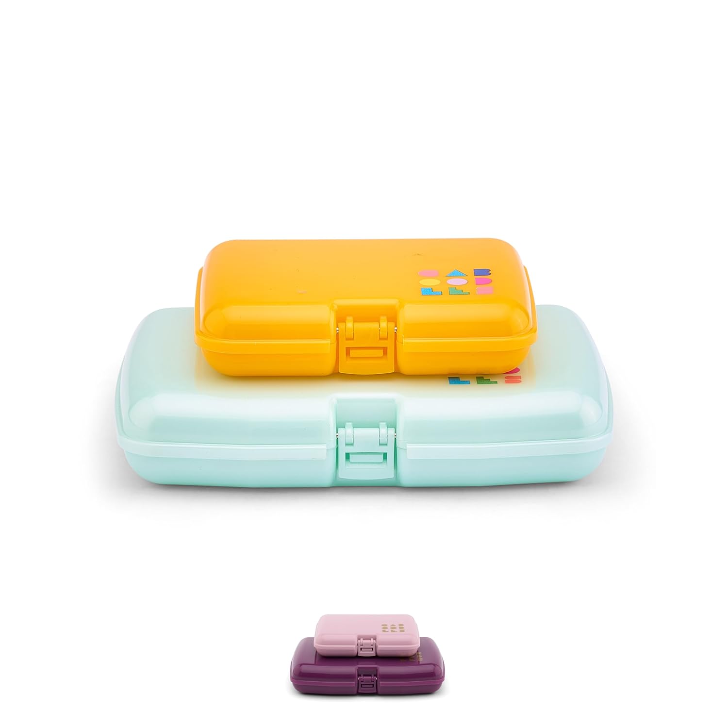 Caboodles Estuche de maquillaje para mujer, menta y amarillo