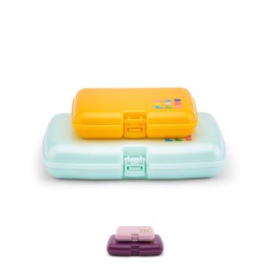 Caboodles Estuche de maquillaje para mujer, menta y amarillo Caboodles Estuche de maquillaje para mujer, menta y amarillo