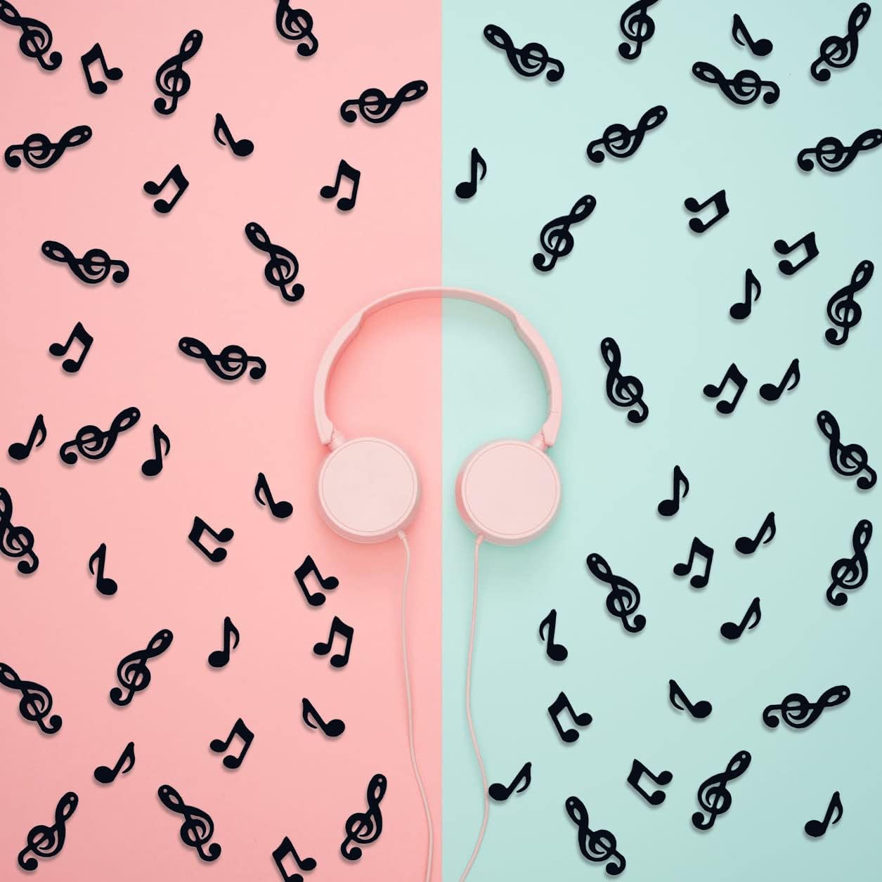 Notas musicales de confeti negro con corte de clave musical para fiesta de música, recepción, cumpleaños, boda, compromiso, baby shower, fiesta,