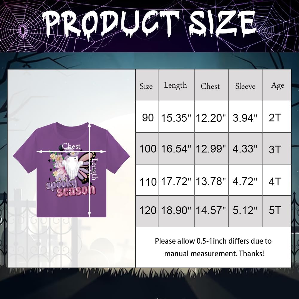Halloween T Shirt Toddler Short Sleeve Halloween Cotton Tees for Baby