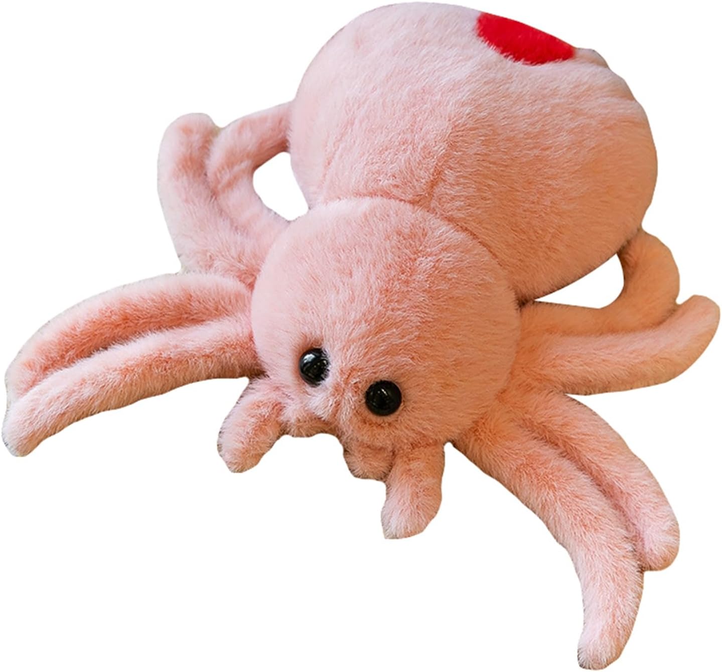 Juguete de peluche de araña, suave juguete de peluche Kawaii de Halloween de 10 pulgadas, decoración de regalo para niños y adultos (rosa)