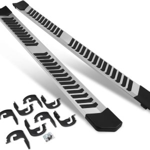 PM PERFORMOTOR Estribos de barra lateral de acero inoxidable plateado de 6 pulgadas compatibles con Ford F-150 Super Cab 2004-2014 (cabina PM PERFORMOTOR Estribos de barra lateral de acero inoxidable plateado de 6 pulgadas compatibles con Ford F-150 Super Cab 2004-2014 (cabina