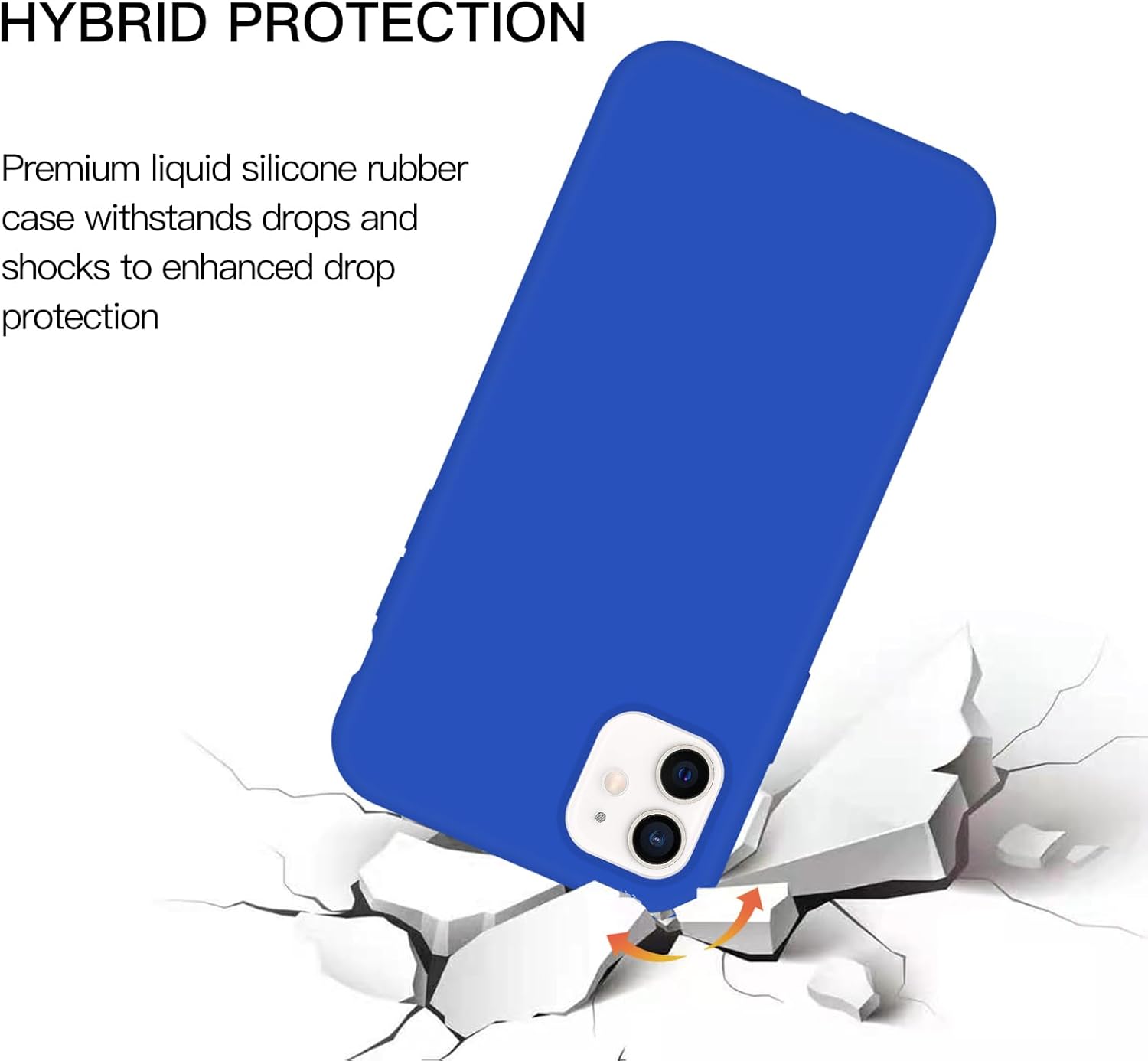 Funda para iPhone 11, iPhone 11, silicona líquida, gel de goma, delgada, suave y antiarañazos, forro de microfibra duradero, cuerpo completo, a