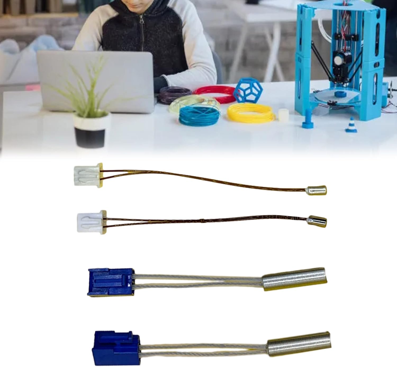 Calentador de cartucho de 24 V 64 W – Terminal de sensor de temperatura del termistor – Parte de impresora 3D para SidewinderX1 y GeniusPro