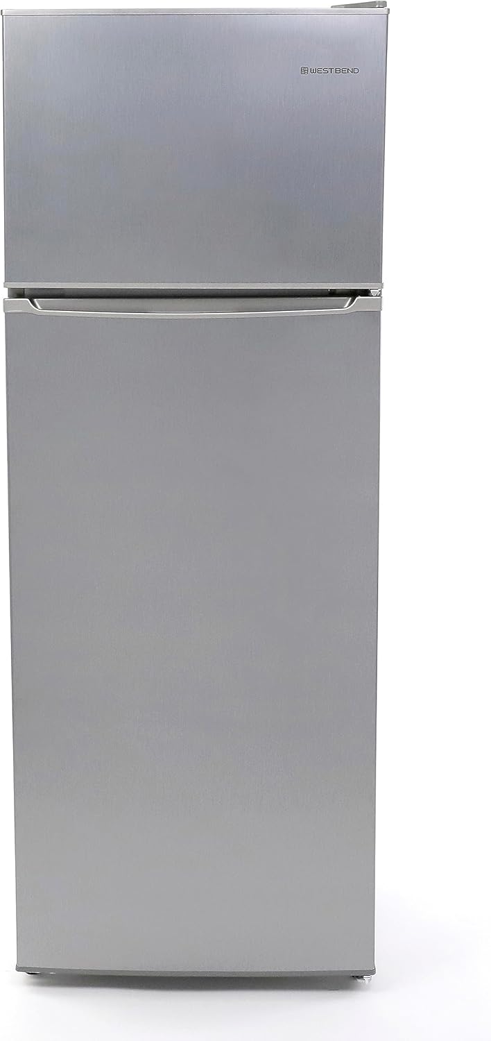 West Bend WBRT73S – Refrigerador de apartamento independiente de diseño delgado con congelador superior para condominio, casa, uso de cocina