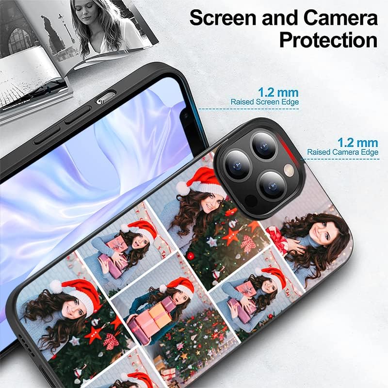 Funda personalizada para iPhone 15 14 13 Pro Max Mini 12 11 Samsung S24 S23 S22 S21 S20 FE Ultra Plus Note 20 A14 A54 A53 A03S A13 A32 A51 Negro