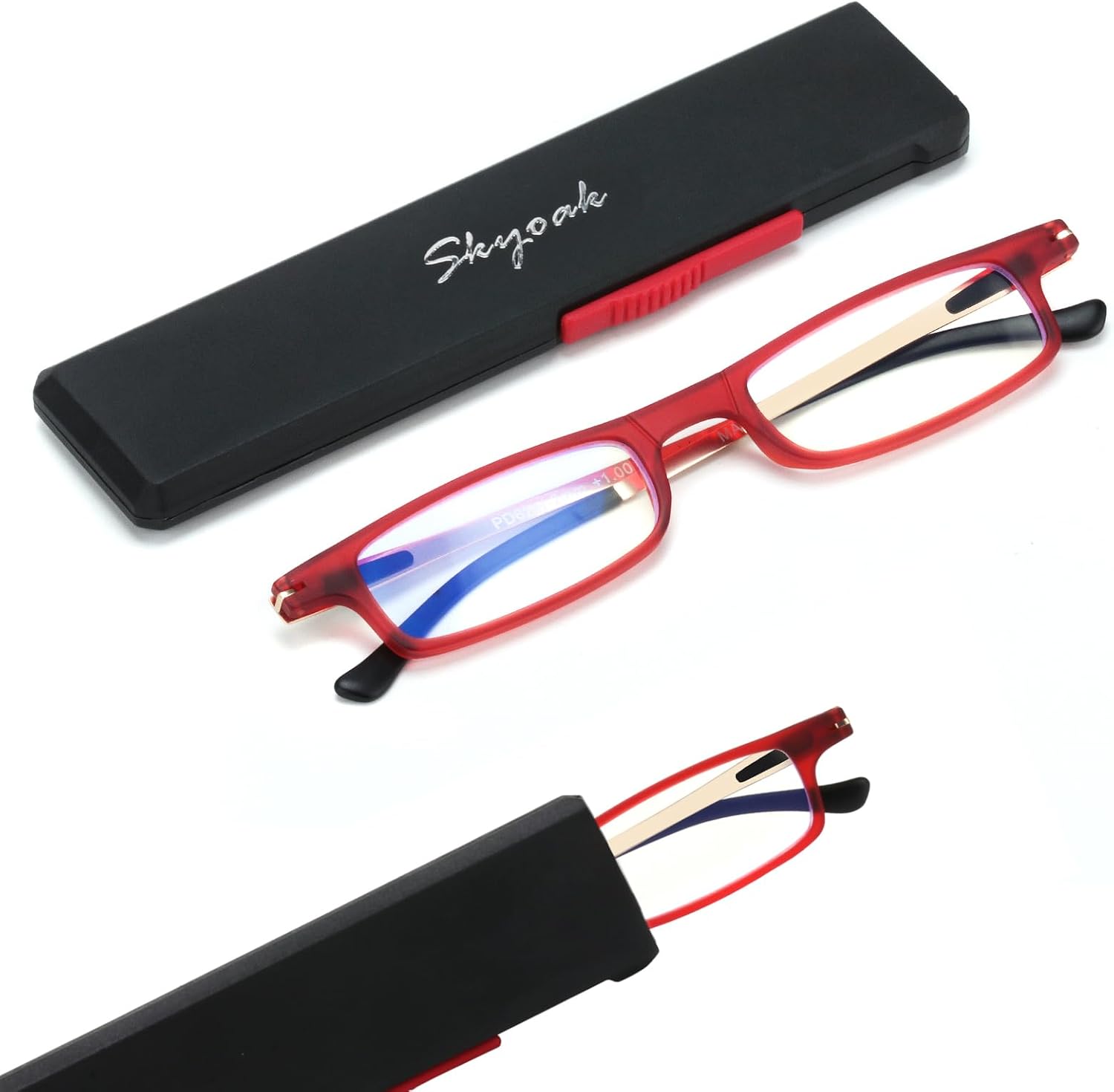 Lentes de lectura plegables ultraligeros para mujeres y hombres, TR90, bloqueo de luz azul, antifatiga ocular, plegables, compactos, portátiles,