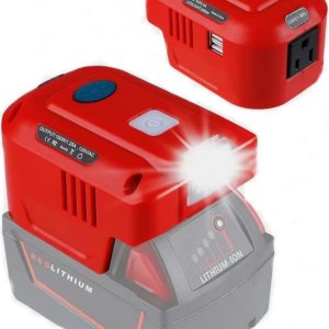 Inversor de fuente de alimentación de 150 W para batería de litio Milwaukee M18 de 18 V, TEPULAS DC 18 V a CA 110-120 V Modifined Sinusoidal Inversor de fuente de alimentación de 150 W para batería de litio Milwaukee M18 de 18 V, TEPULAS DC 18 V a CA 110-120 V Modifined Sinusoidal