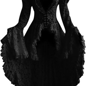Halloween Costumes for Women Vintage Medieval Renaissance Dress 1800S Victorian Ball Gowns Sexy Lace Steampunk Dress Halloween Costumes for Women Vintage Medieval Renaissance Dress 1800S Victorian Ball Gowns Sexy Lace Steampunk Dress