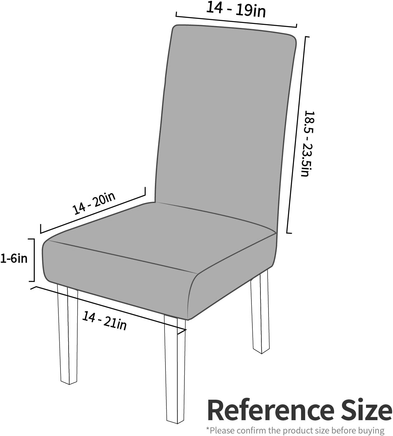 YEMYHOM – Funda protectora para silla de comedor, restaurante, cocina, fiesta, diseño elastizado, a cuadros