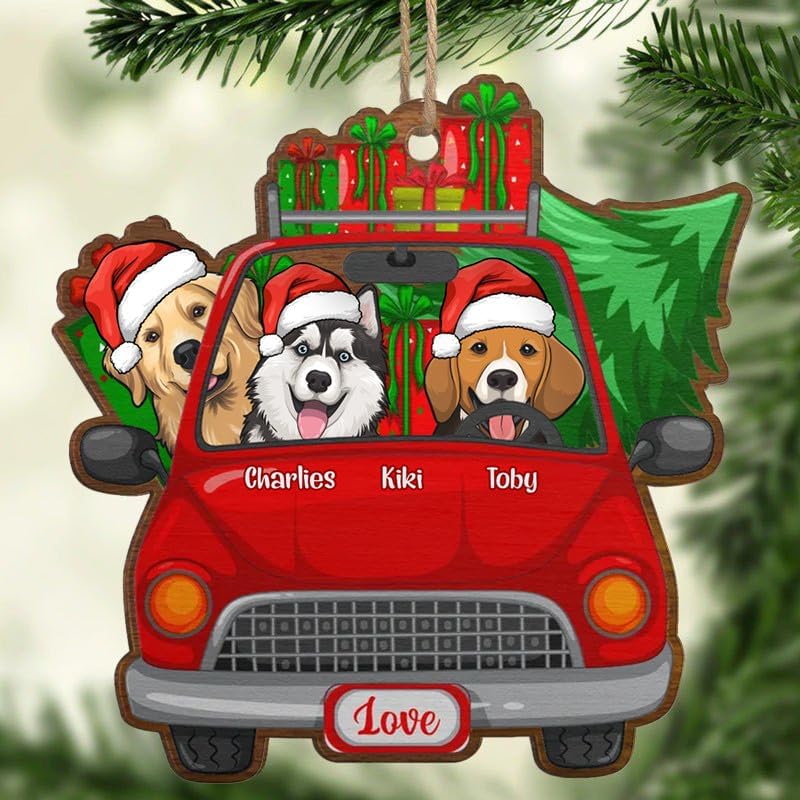 Pawfect House We Woof You A Merry Christmas – Adornos de Navidad personalizados de madera 2023, regalos de cumpleaños de Navidad para amantes de los