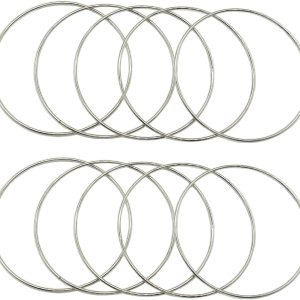 12 anillos de metal plateado de 4 pulgadas, anillos de macramé para atrapasueños y manualidades (plata, 4 pulgadas) 12 anillos de metal plateado de 4 pulgadas, anillos de macramé para atrapasueños y manualidades (plata, 4 pulgadas)