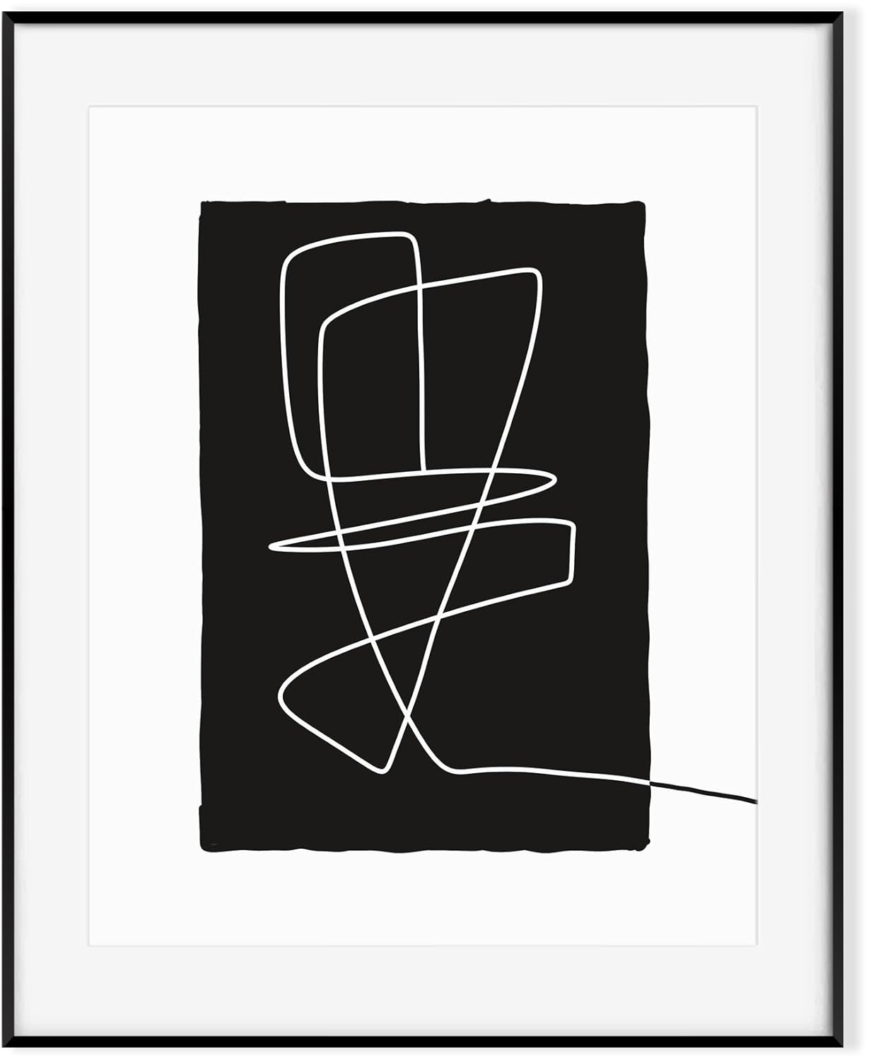 ORANGE GROVE PRINT SHOP Abstract Wall Art Black and White Bathroom Decor Black and White Wall Art Modern Wall Art Matisse Wall Art Black and White
