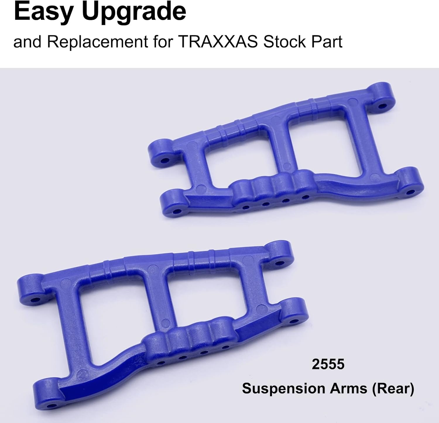 OGRC – Paquete de 4 brazos de suspensión delantera y trasera de plástico para Traxxas 110 Slash 2WD F-150 Reemplazo de 2555 3631 (azul)