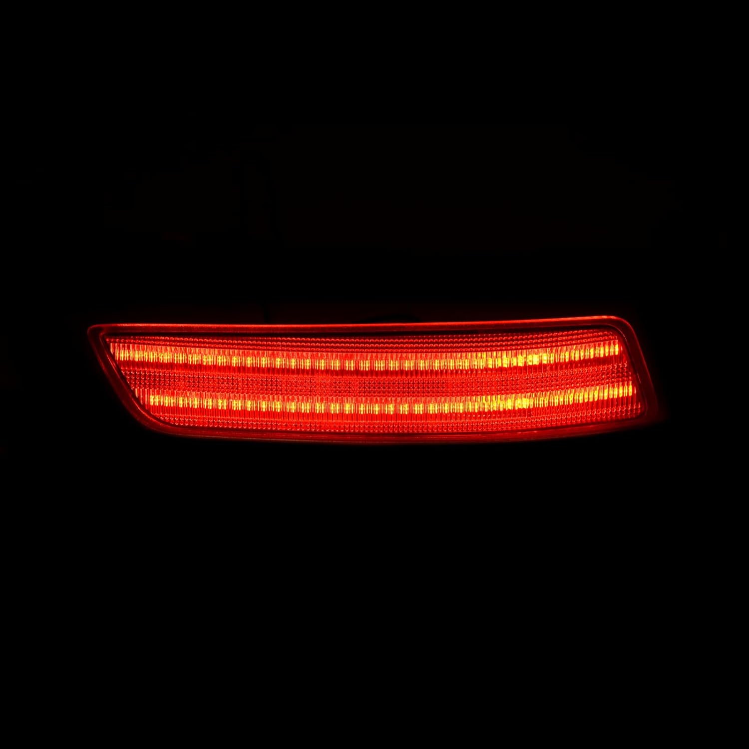 AJP Distributors Parachoques trasero rojo LED reflector, luces de señal de freno de cola compatiblereemplazo para ES300h ES350 GS200t GS300 GS350