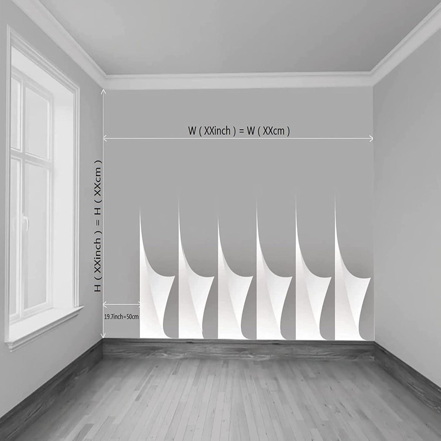 Vinilo 3D de cielo azul y nubes blancas, calcomanías de pared con ondas de nube, murales de pared extraíbles, decoración de pared para dormitorio de