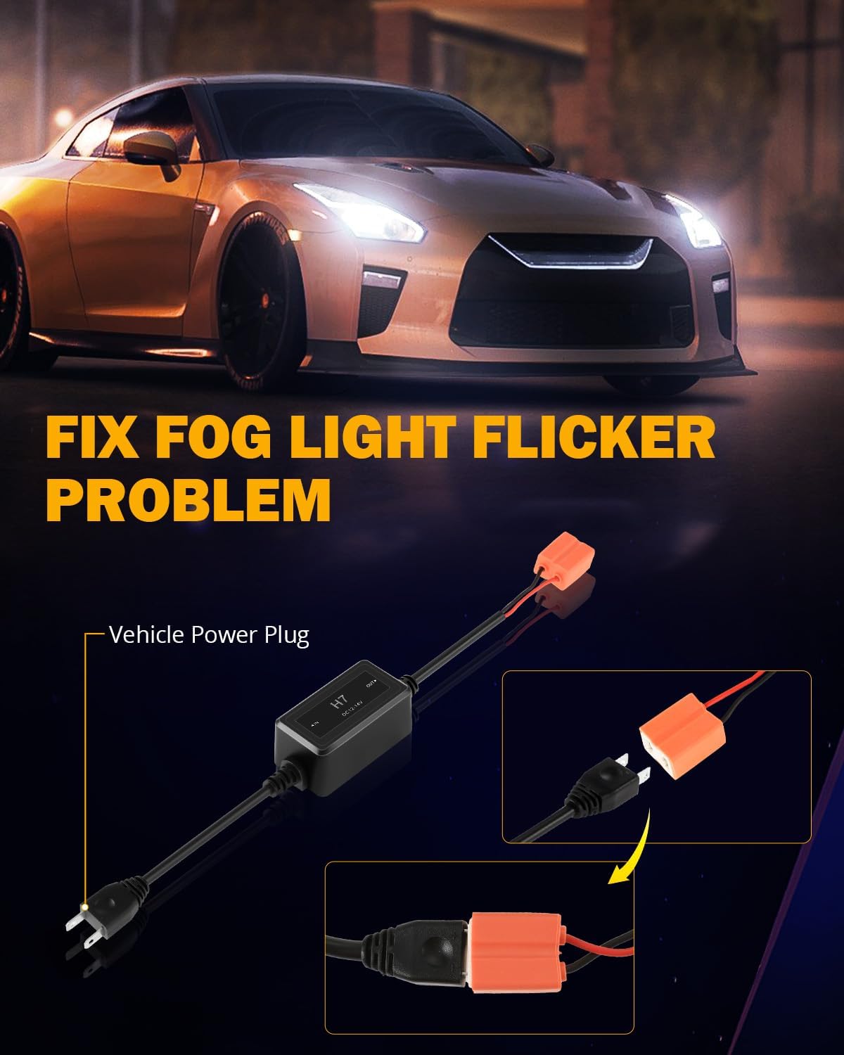 Auxbeam Kit de conversión LED sin errores adaptador de arnés de cableado
