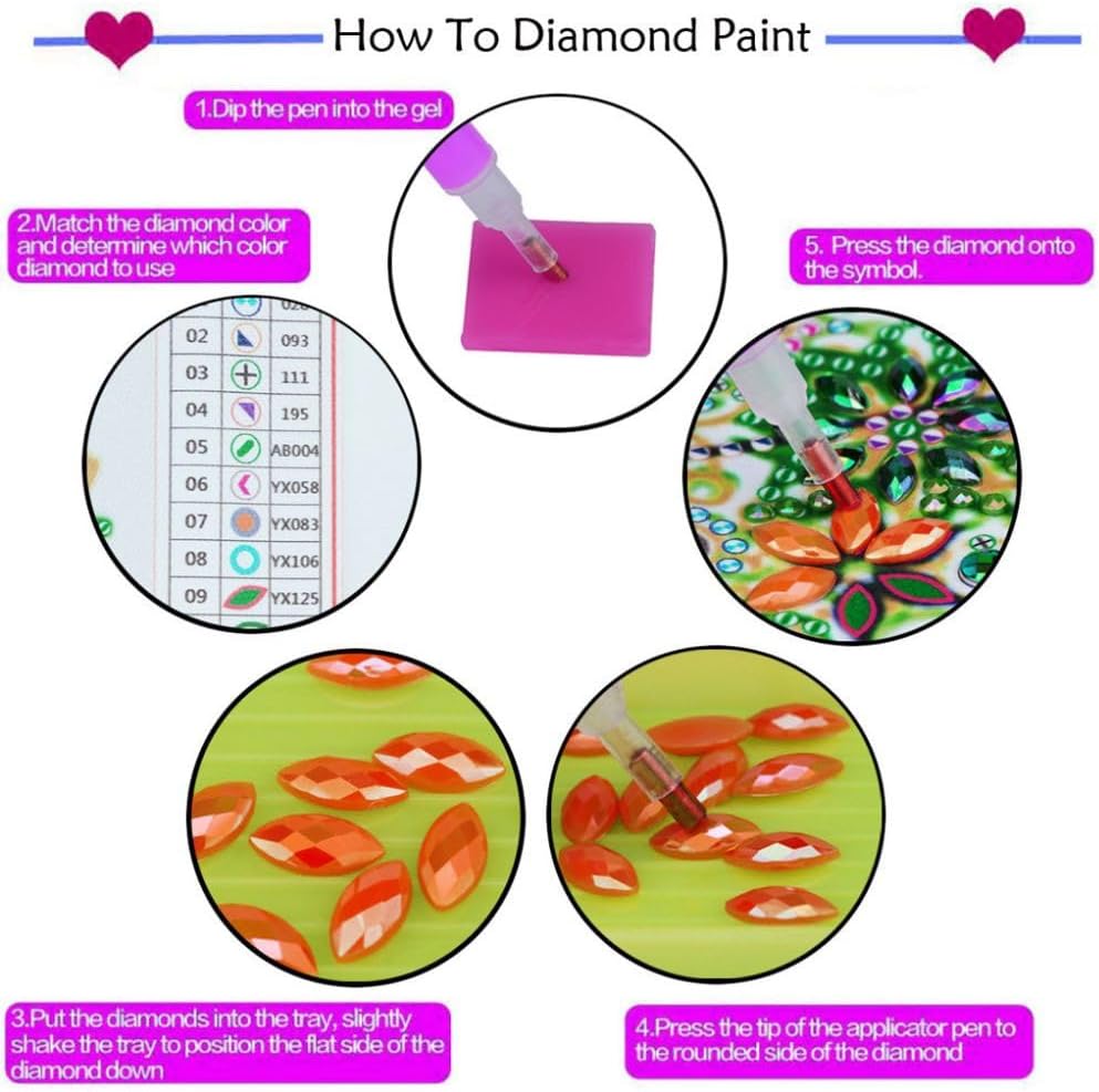 XMKP Kit de corona de pintura de diamante acrílico para bricolaje, con forma especial, diamantes de imitación de una sola cara, colgantes de ventana