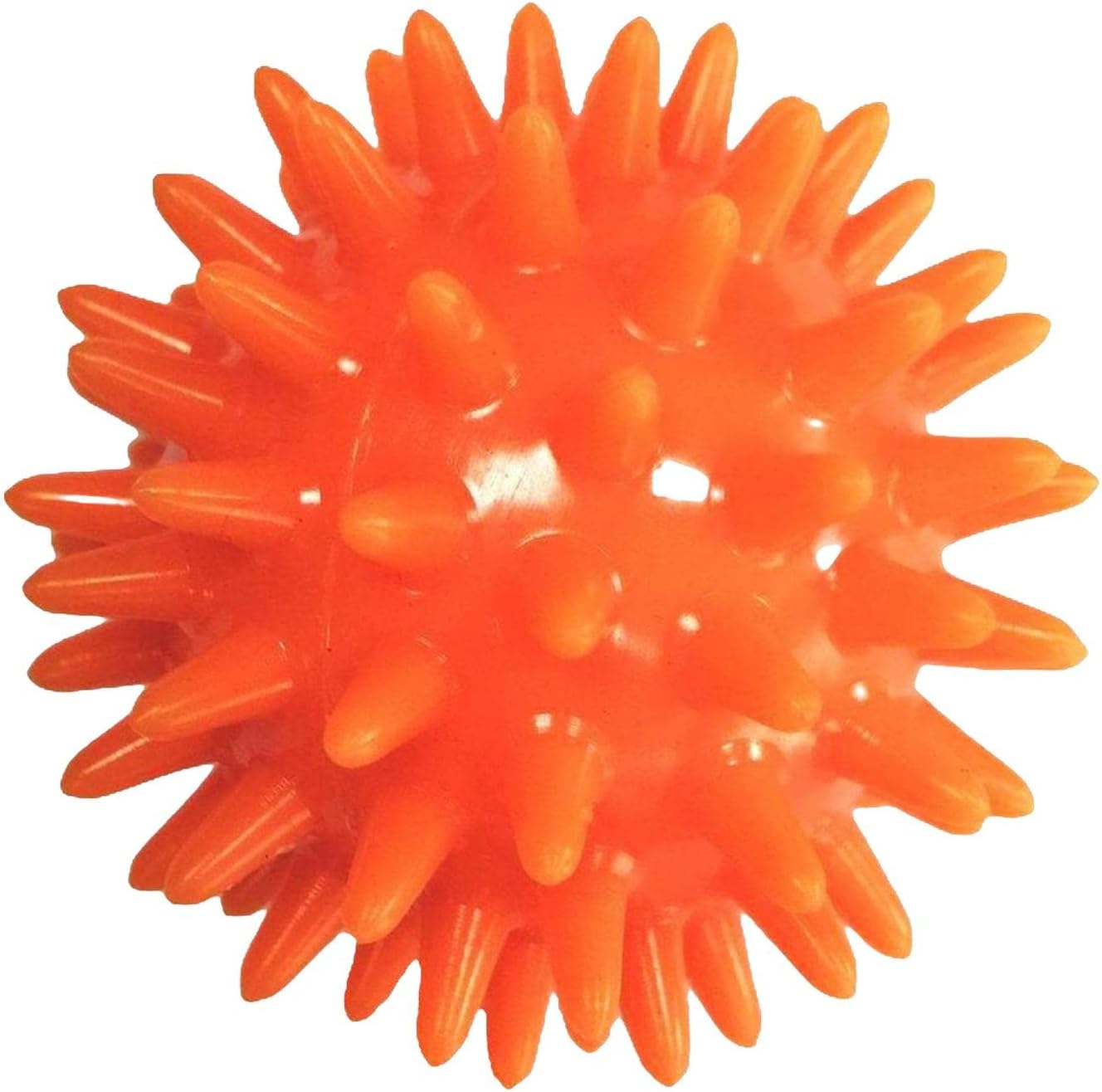 Esquirla Bola de masaje con pinchos, bola de ejercicio de 2.4 in de diámetro, tamaño de bolsillo, bola de masaje de pies, rodillo de masaje con púas