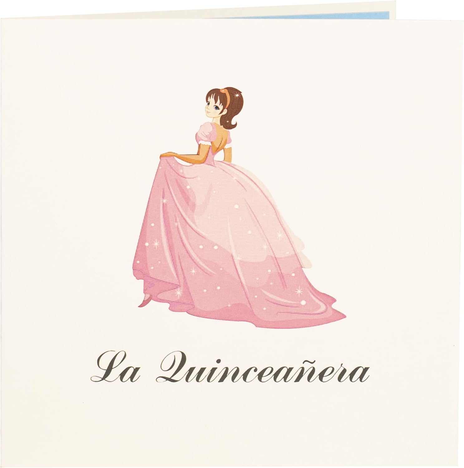 iGifts And Cards Happy La Quinceañera – Tarjeta de felicitación 3D desplegable  15 cumpleaños, fiesta rosa, regalo de membrillo feliz, rosa, baile