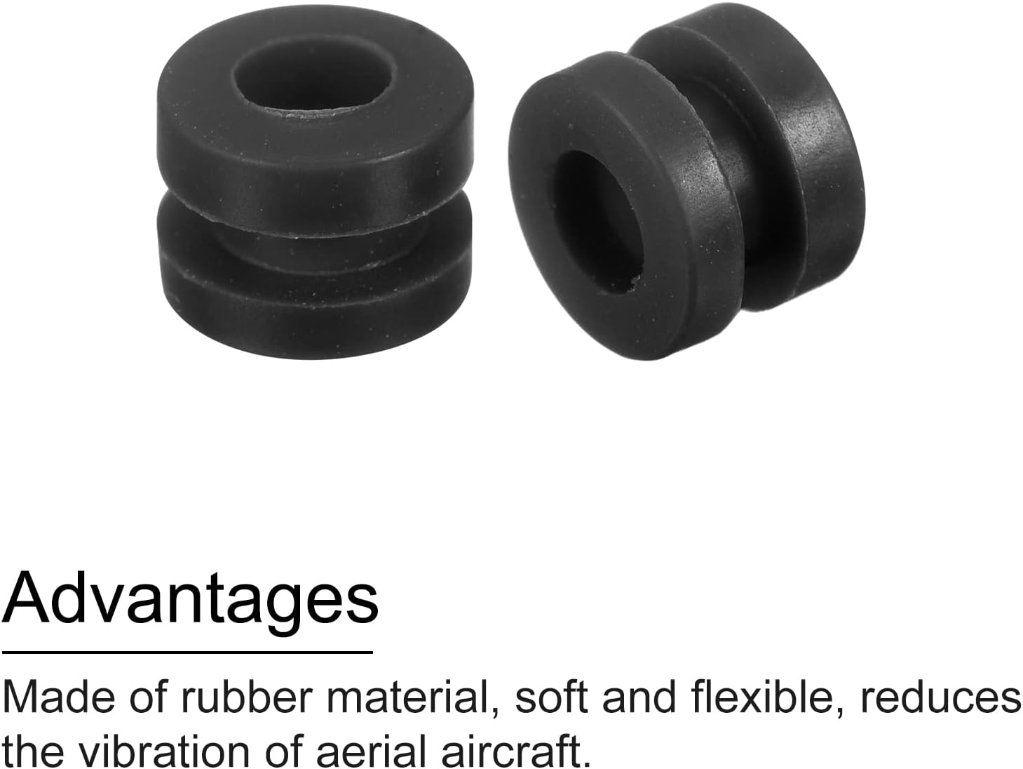 MECCANIXITY Bolas de goma antivibración RC para control remoto F4 F7 controlador de vuelo M3x4.0.236 in bolas de absorción de impactos (negro),