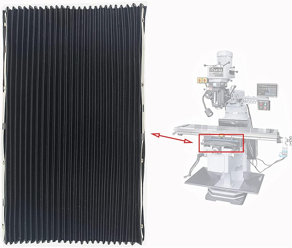 Fresadora herramienta plegable acordeón cubierta protectora de goma contra el polvo 15.7×23.6 in15.75×23.62 pulgadas para 3 # 4 # 4 parte de la